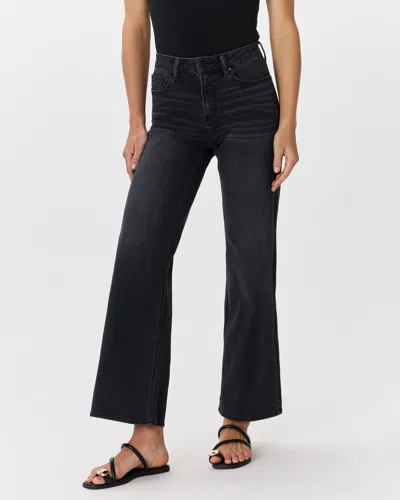 Quince Women's Bella Stretch Wide Leg Jeans In Faded Black