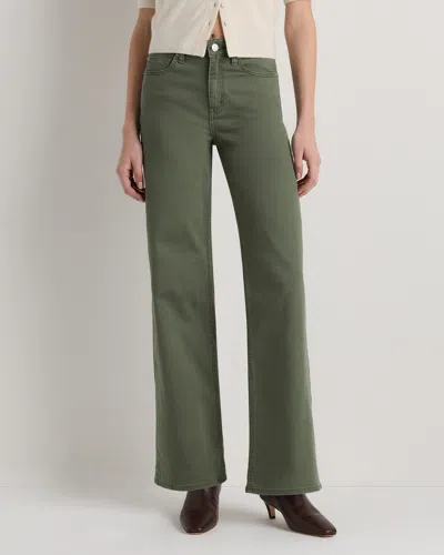 Quince Women's Bella Stretch Wide Leg Jeans In Green
