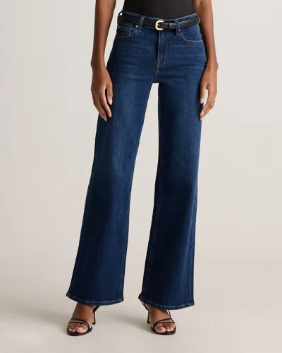 Quince Women's Bella Stretch Wide Leg Jeans In Midnight Blue
