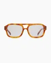 Quince Women's Berlin Polarized Acetate Sunglasses In Clear Brown With Light Grey Lens
