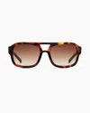 Quince Women's Berlin Polarized Acetate Sunglasses In Ginger Tortoise With Brown Gradient Lens
