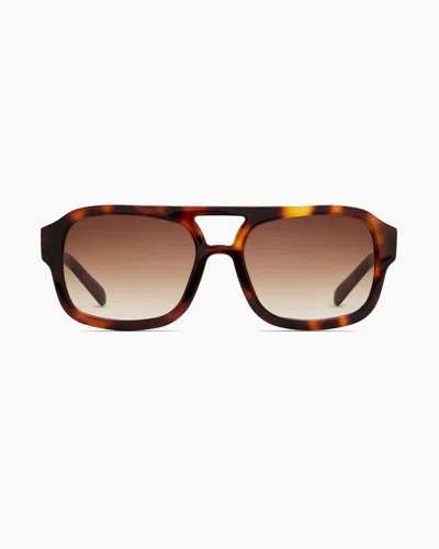 Quince Women's Berlin Polarized Acetate Sunglasses In Ginger Tortoise With Brown Gradient Lens