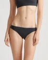 Quince Women's Bikini In Black/soft White/ocean