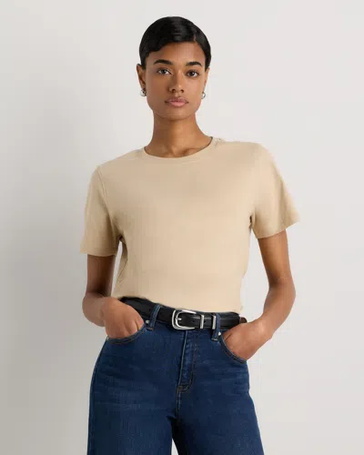Quince Women's Boxy Crewneck T-shirt In Brown