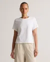 Quince Women's Boxy Crewneck T-shirt In Classic White
