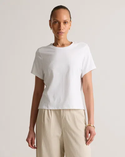 Quince Women's Boxy Crewneck T-shirt In Classic White