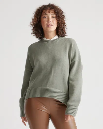 Quince Women's Boyfriend Crew Sweater In Agave