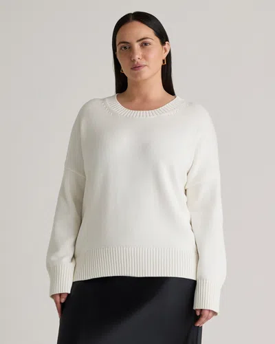 Quince Women's Boyfriend Crew Sweater In Ivory