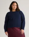 Quince Women's Boyfriend Crew Sweater In Navy