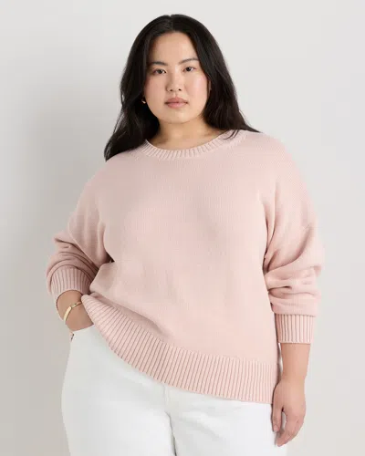 Quince Women's Boyfriend Crew Sweater In Pink