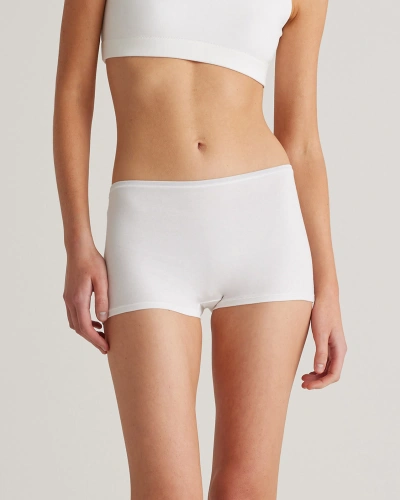 Quince Women's Boyshort In Soft White