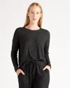 Quince Women's Brushed Long Sleeve Lounge T-shirt In Charcoal