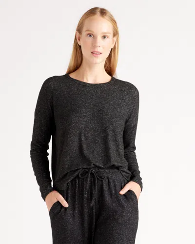 Quince Women's Brushed Long Sleeve Lounge T-shirt In Charcoal