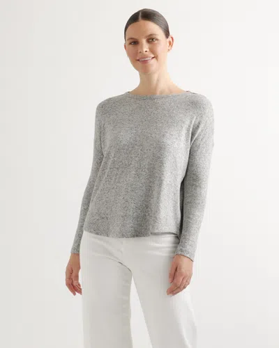Quince Women's Brushed Long Sleeve Lounge T-shirt In Heather Grey