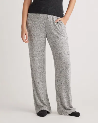 Quince Women's Brushed Lounge Straight Leg Pants In Heather Grey