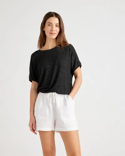 Quince Women's Brushed Short Sleeve Lounge T-shirt In Charcoal