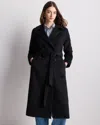 Quince Women's Camel Hair Double-breasted Long Wrap Coat In Black