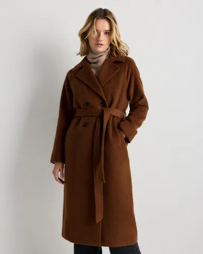 Quince Women's Camel Hair Double-breasted Long Wrap Coat In Brown