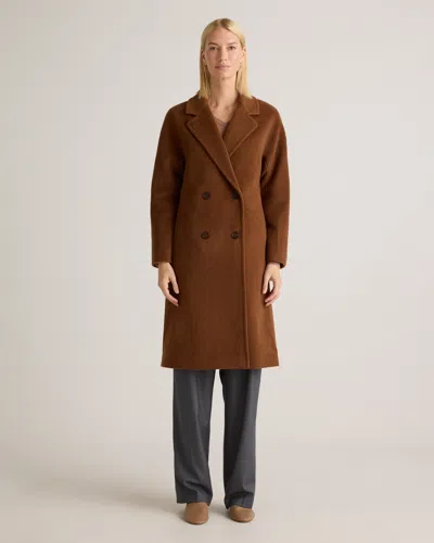 Quince Women's Camel-hair Double-breasted Slouch Coat In Vicuna