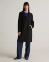 Quince Women's Camel-hair Single-breasted Midi Coat In Black