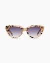 Quince Women's Capri Polarized Acetate Sunglasses In White Tortoise With Grey Gradient Lens