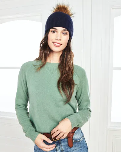 Quince Women's Cashmere Pom Pom Beanie In Navy