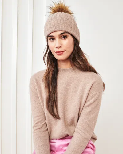 Quince Women's Cashmere Pom Pom Beanie In Oatmeal