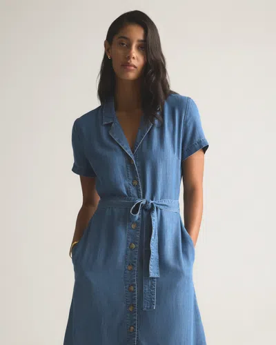 Quince Women's Chambray Tencel Button Front Dress