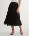 Quince Women's Chiffon Pleated Midi Skirt In Black