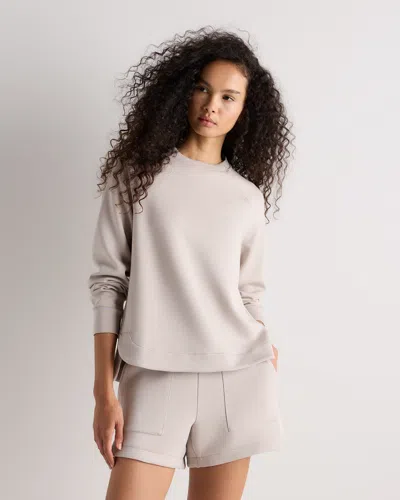 Quince Women's Cloudcomfort Crewneck Sweatshirt In Brown