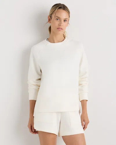 Quince Women's Cloudcomfort Crewneck Sweatshirt In White