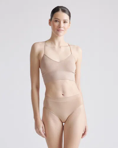 Quince Women's Comfort Rib T-back Bralette In Sand