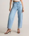 Quince Women's Bella Stretch Barrel Jeans In Cool Blue