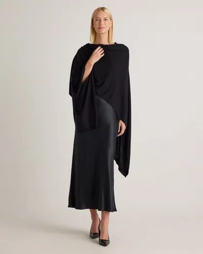 Quince Women's Cotton Cashmere Ruana In Black