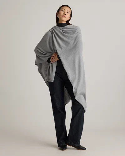Quince Women's Cotton Cashmere Ruana In Heather Grey