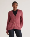 QUINCE WOMEN'S COTTON LINEN RELAXED CARDIGAN SWEATER