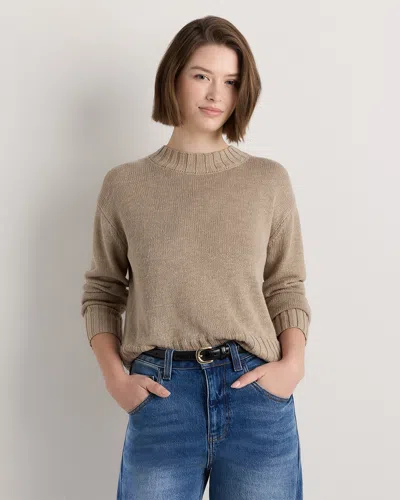 Quince Women's Cotton Linen Relaxed Crew Sweater In Nude