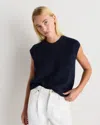 Quince Women's Cotton Linen Sweater Tank Top In Blue