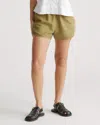 Quince Women's Cotton Linen Twill Pull On Shorts In Army Green