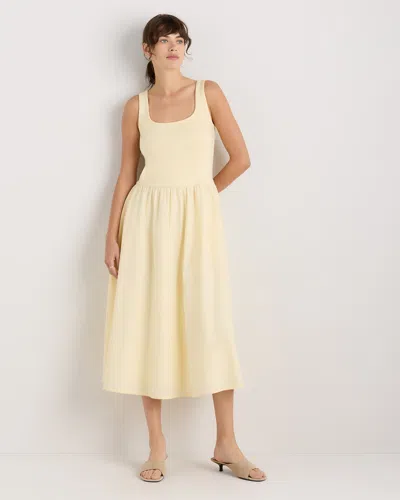 Quince Women's Cotton Mixed Media Tank Top Dress