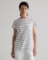 Quince Women's Cotton Modal Crew Neck Swing T-shirt In Multi