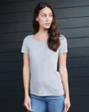 Quince Women's Cotton Modal Crew Neck T-shirt In Heather Grey