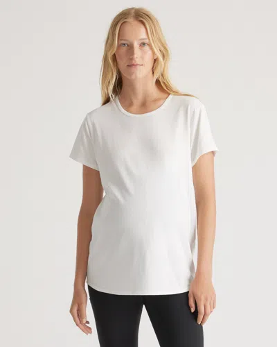 Quince Women's Cotton Modal Maternity Crewneck T-shirt 2-pack In White/black
