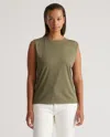 Quince Women's Cotton Modal Muscle Tank Top In Dark Olive