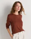 Quince Women's Cotton Modal Relaxed Long Sleeve T-shirt In Brown