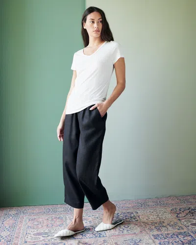 Quince Women's Cotton Modal V Neck T-shirt In White