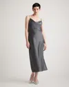 Quince Women's Cowl Neck Slip Dress In Lava Smoke