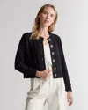 Quince Women's Cropped Cardigan Sweater In Black