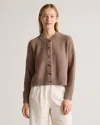 Quince Women's Cropped Cardigan Sweater In Cafe Au Lait