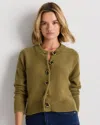 Quince Women's Cropped Cardigan Sweater In Green